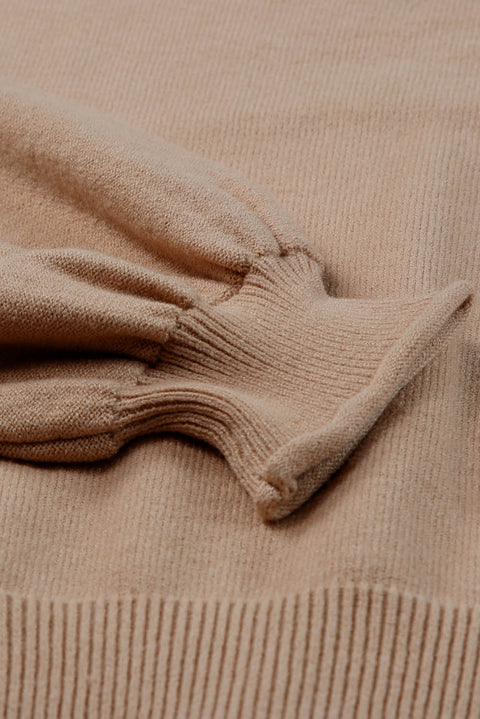 Suéter holgado con costuras expuestas y bolsillo con parche sin rematar albaricoque 
