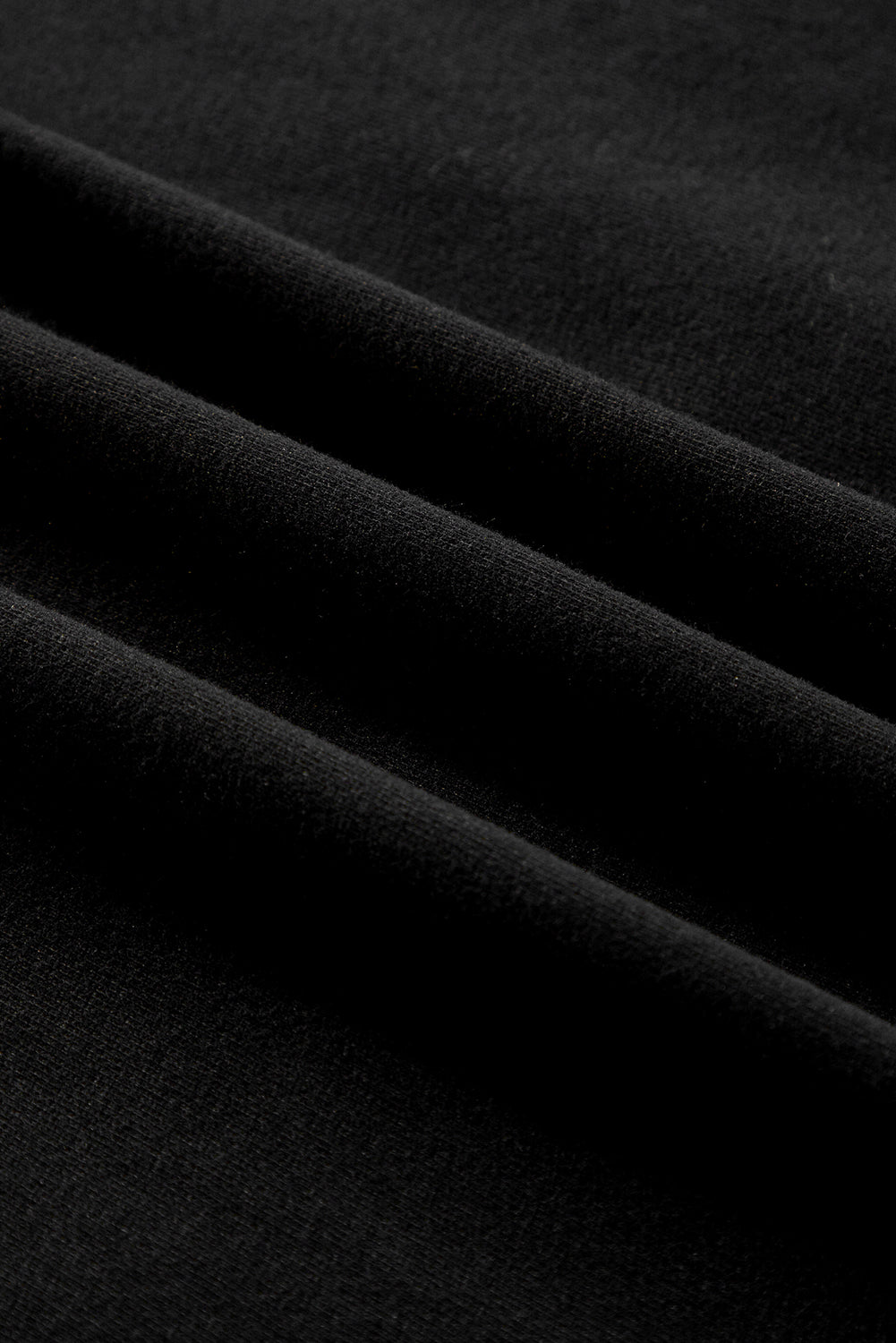 Black Fleece Lined Half Zipper Kangaroo Pockets Loose Hoodie