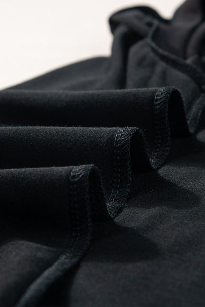 Débardeur noir côtelé à col en V