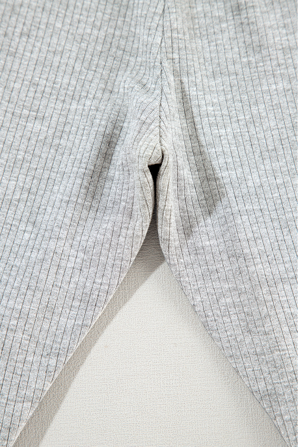 Ensemble tunique ample gris clair uni et short slim