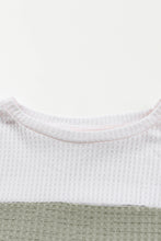 Plus Size Colorblock Knit Long Sleeve Top