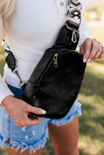 Faux Leather Zipped Crossbody Chest Bag
