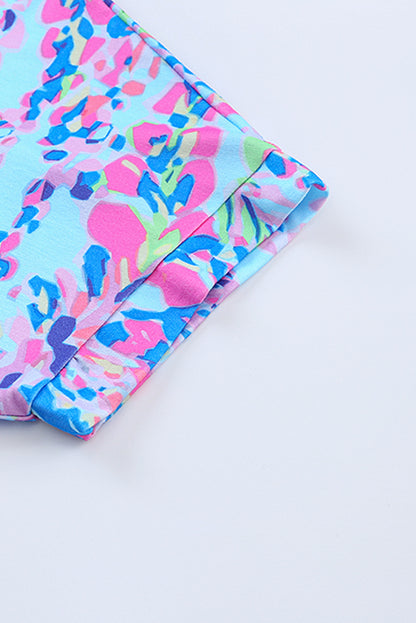 T-shirt ample à fleurs peintes 