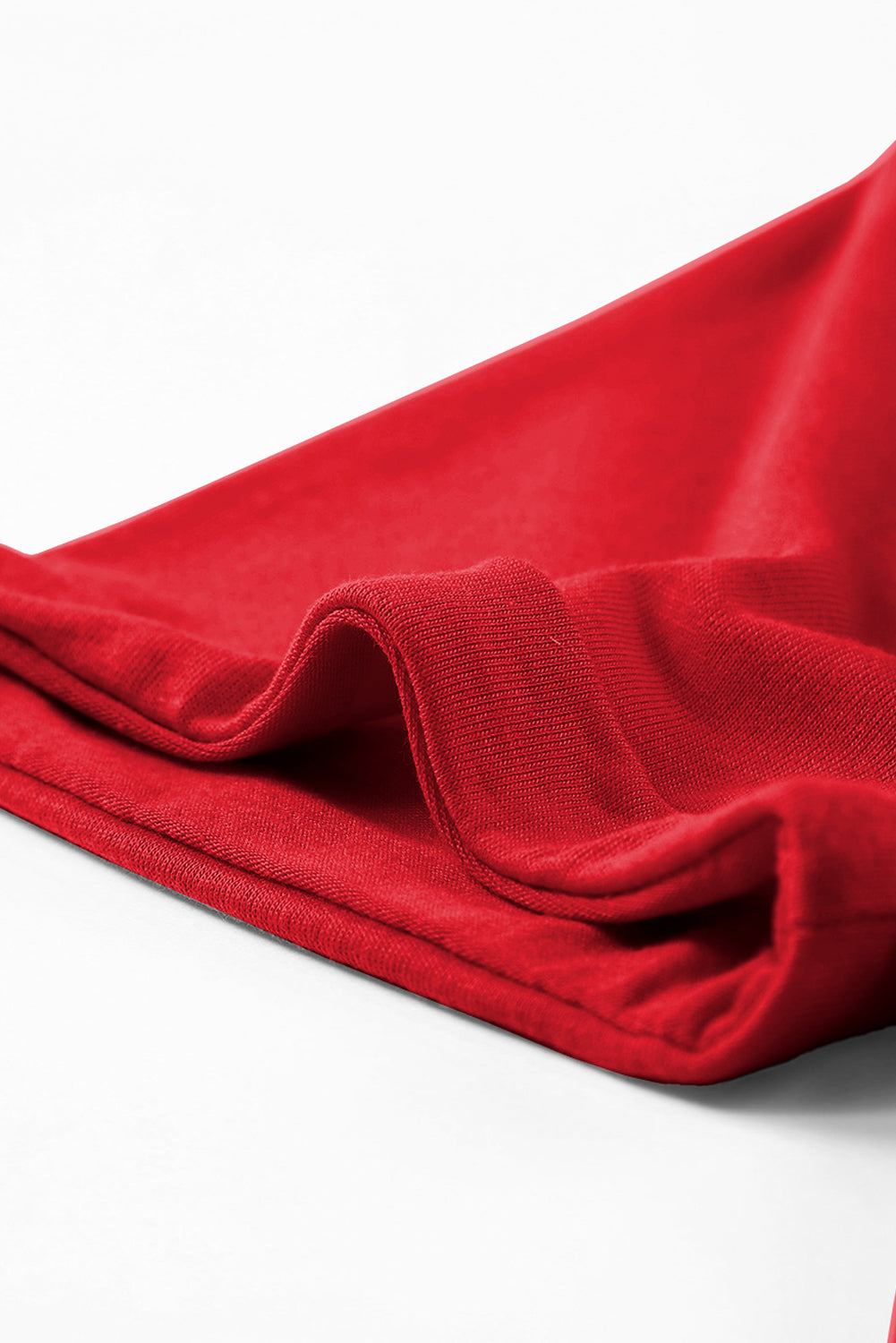 T-shirt rouge décontracté à col rond