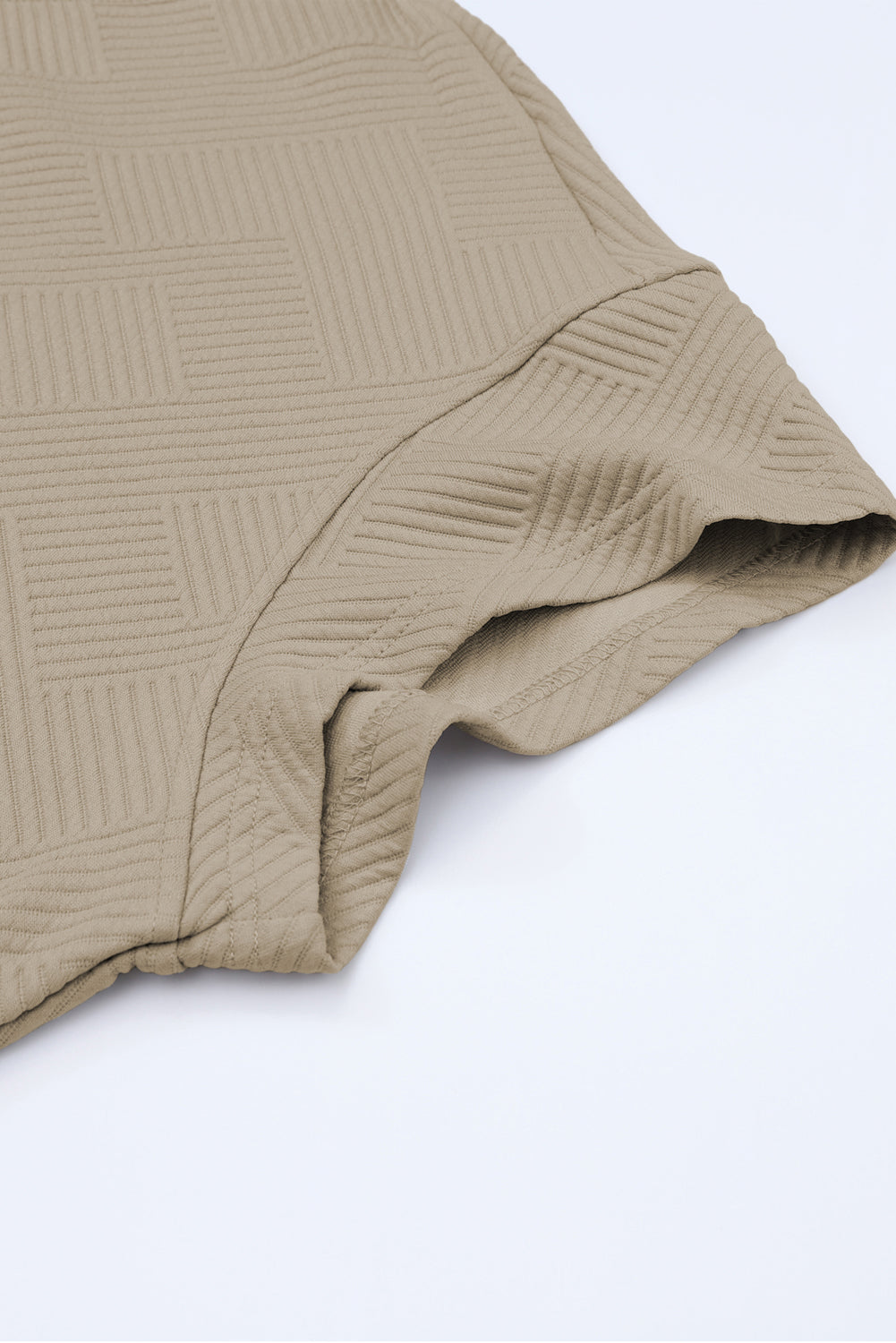 Conjunto de camiseta holgada con textura gris y pantalón con cordón