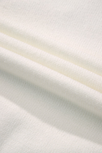 Pull grande taille à épaules tombantes et bordures colorblock à motif Holly Jolly et guirlandes blanches