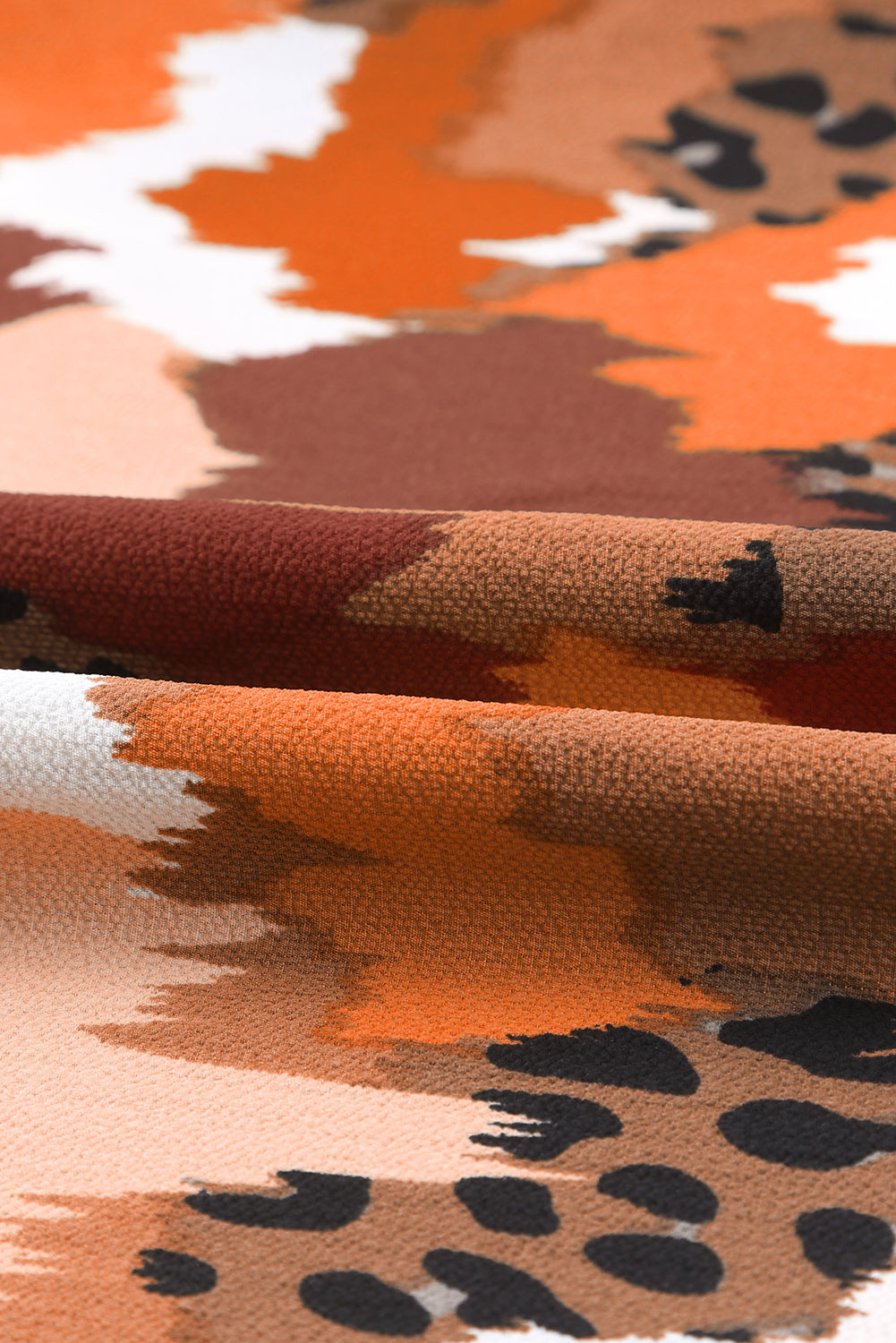 Blusa de manga larga con estampado abstracto multicolor