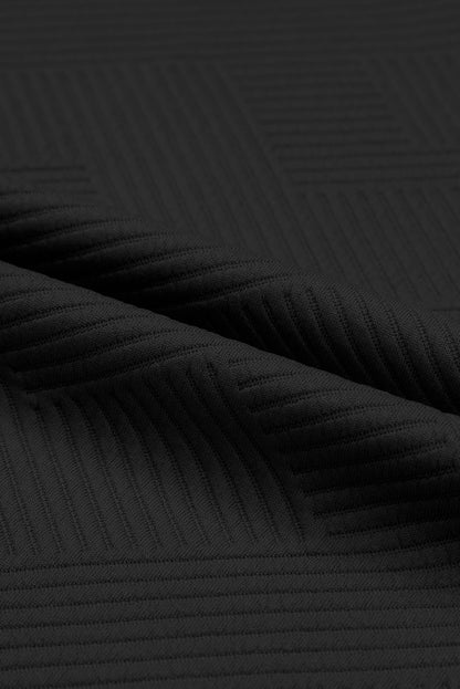 Conjunto de camiseta holgada con textura gris y pantalón con cordón