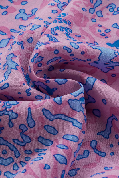 Haut à lacets et volants à imprimé léopard 