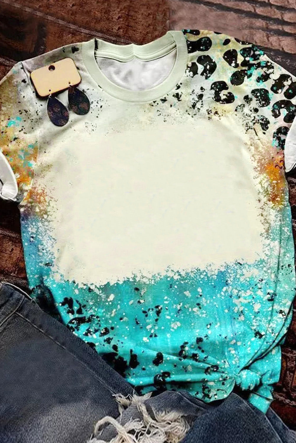 Just PRAY Camiseta con estampado de mezcla de moda occidental