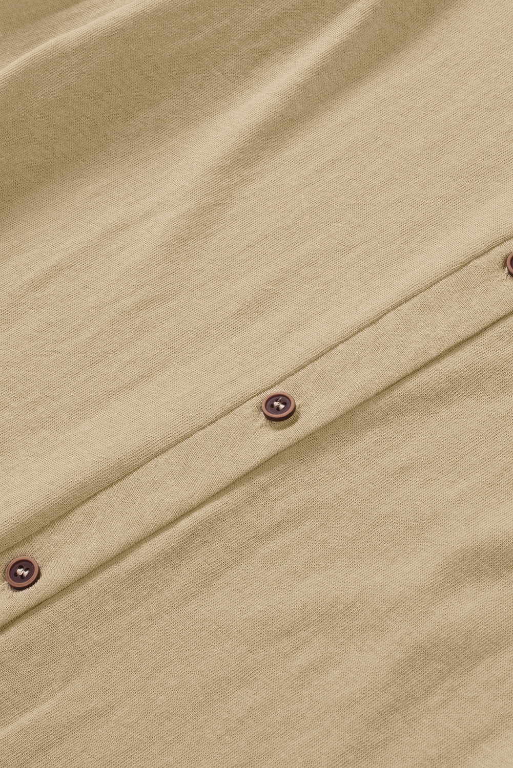 Cardigan ouvert à boutons de couleur unie beige