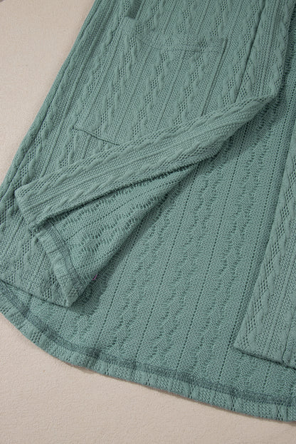 Cardigan ouvert sur le devant en tricot texturé Canton avec poches latérales