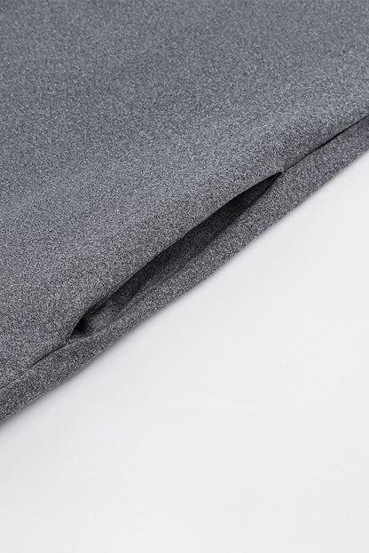 Robe t-shirt à manches courtes et imprimé léopard contrasté avec fentes 