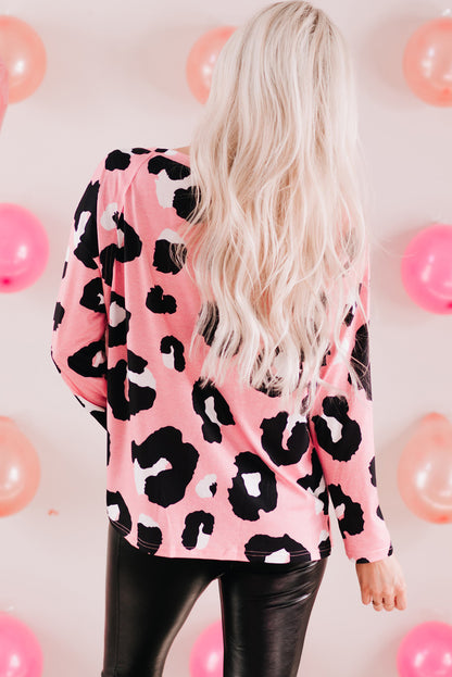 Print Long Sleeve Loose Top
