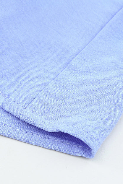 Minivestido asimétrico con cuello cuadrado y media manga 