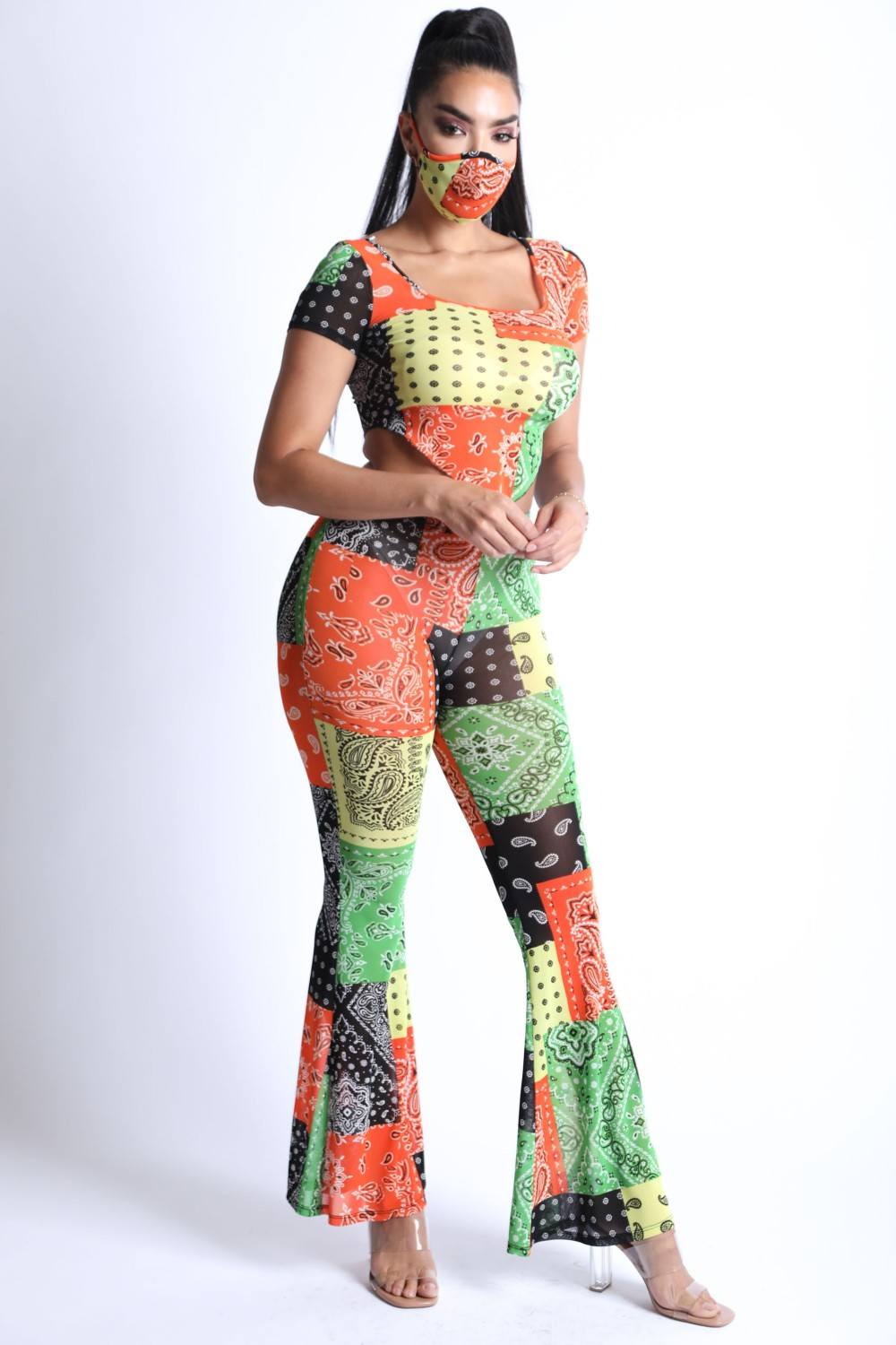 Bandanna Patchwork Mesh Set – alternate view