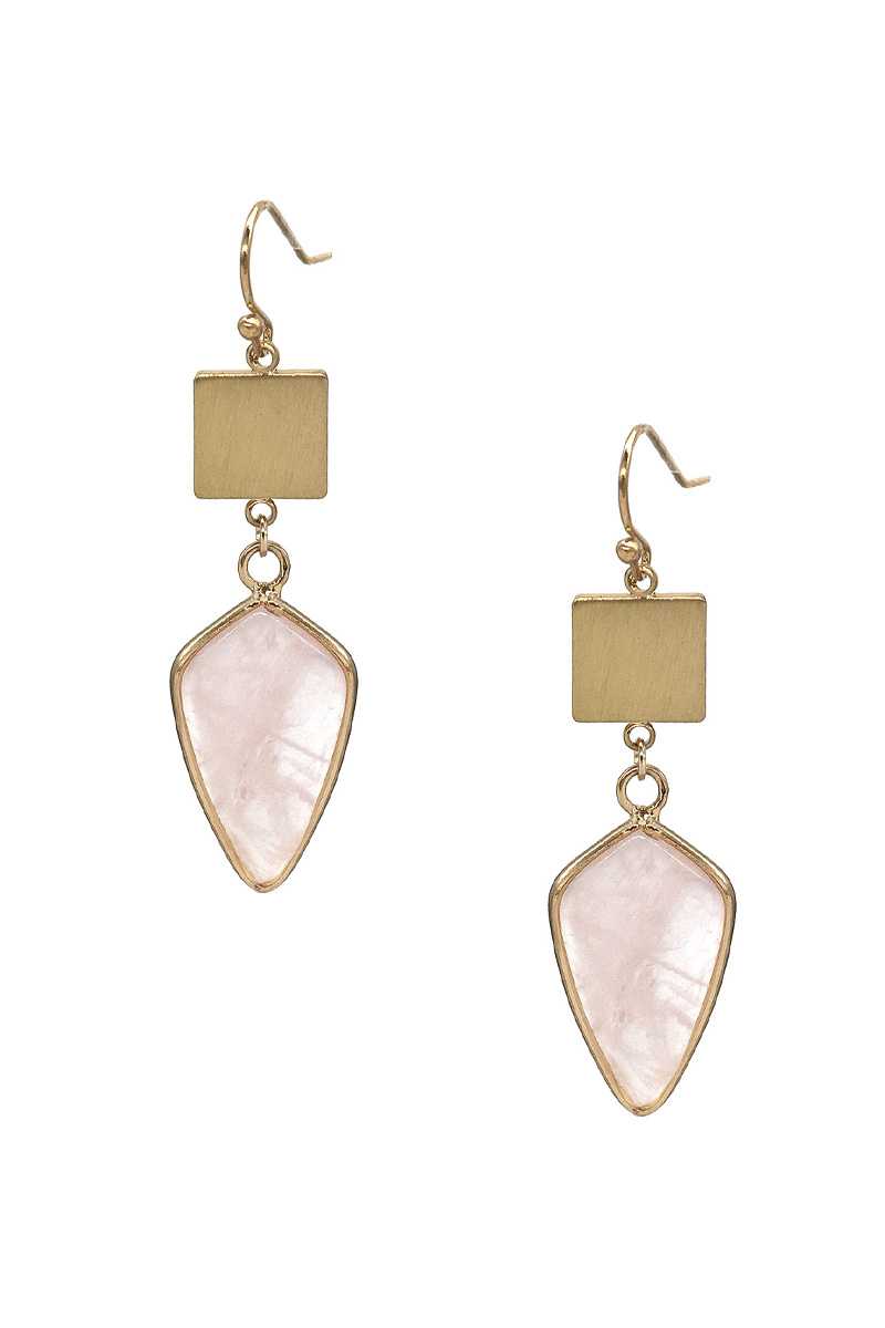 Fashion Marbling Stone Dangle Earring – alternate view