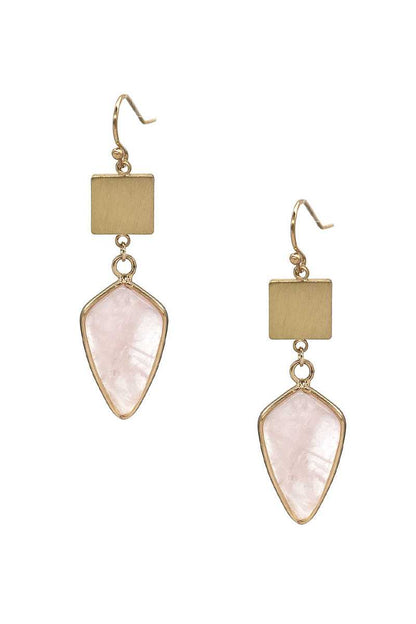 Fashion Marbling Stone Dangle Earring – alternate view