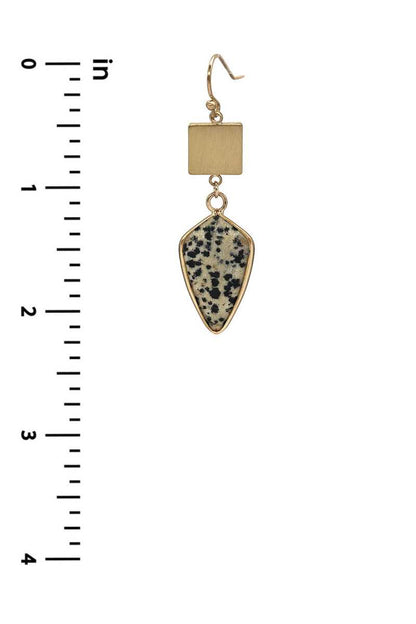 Fashion Marbling Stone Dangle Earring – alternate view