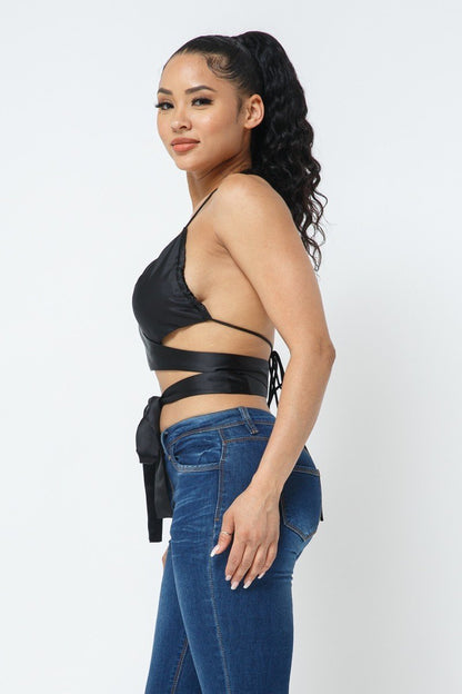 Satin Wrap Around Top – alternate view