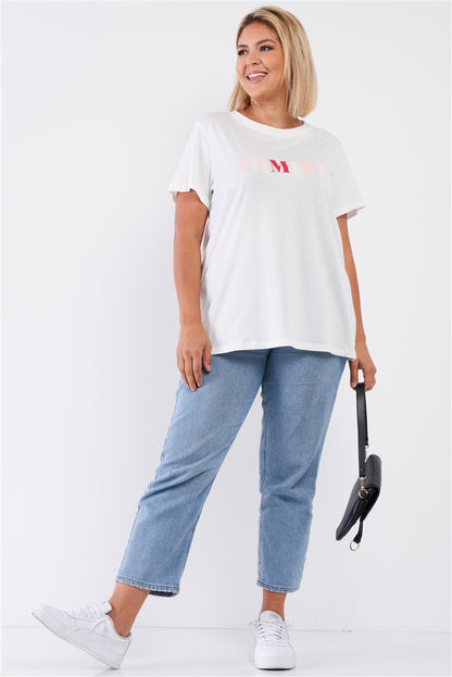 Off-White Admire Print Logo Detail Crew Neck Relaxed Fit Top – alternate view