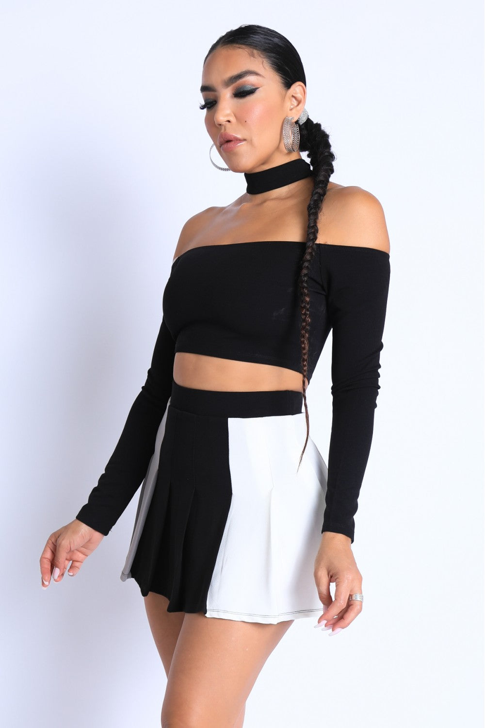 Choker Off-Shoulder Top Set – alternate view