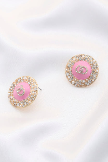 Double Circle Round Metal Earring – alternate view