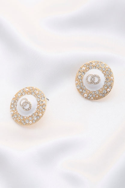 Double Circle Round Metal Earring – alternate view
