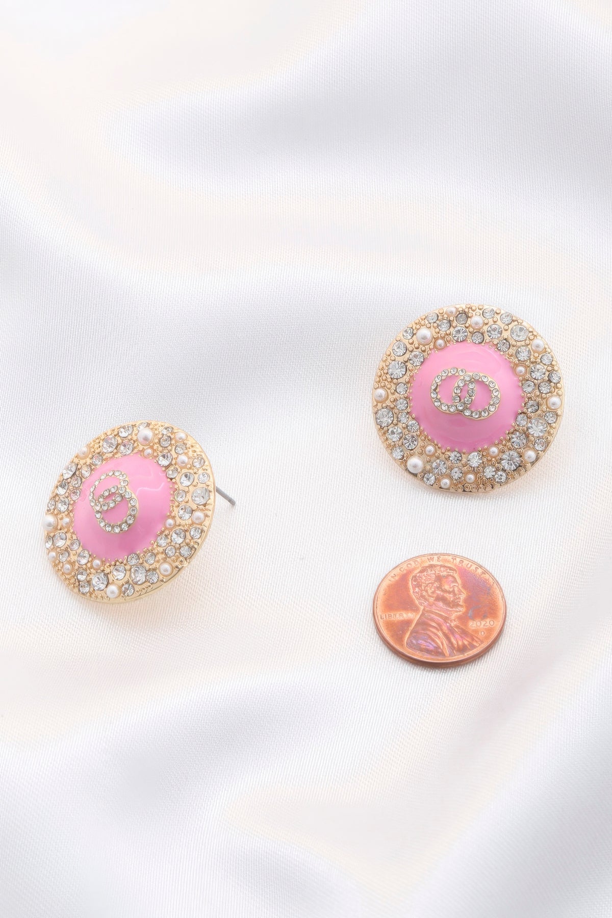 Double Circle Round Metal Earring – alternate view