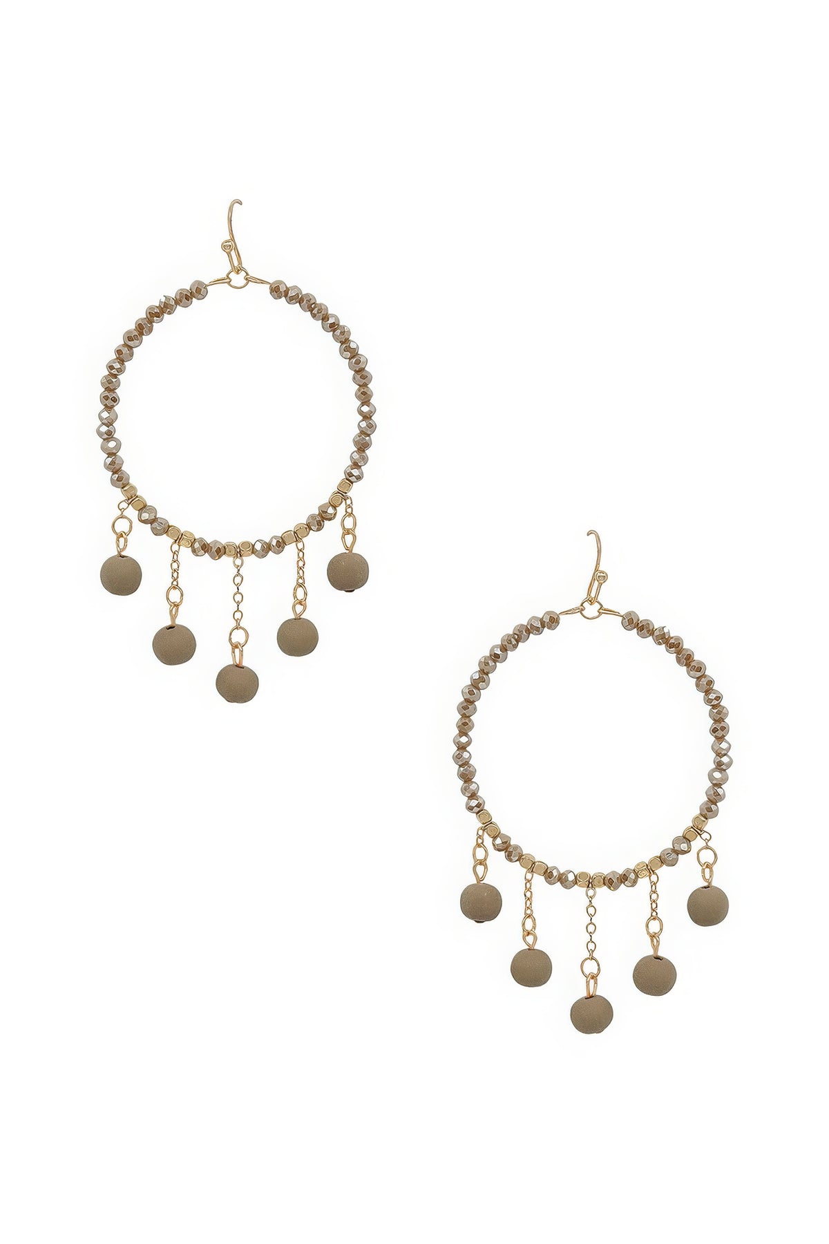 Clay Ball Charm Round Beads Earring – alternate view