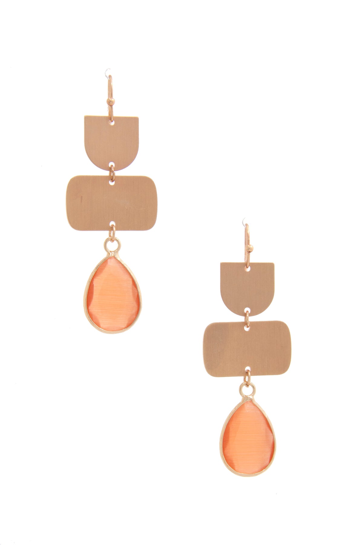 Teardrop Gem Multi Shape Dangle Earring – alternate view