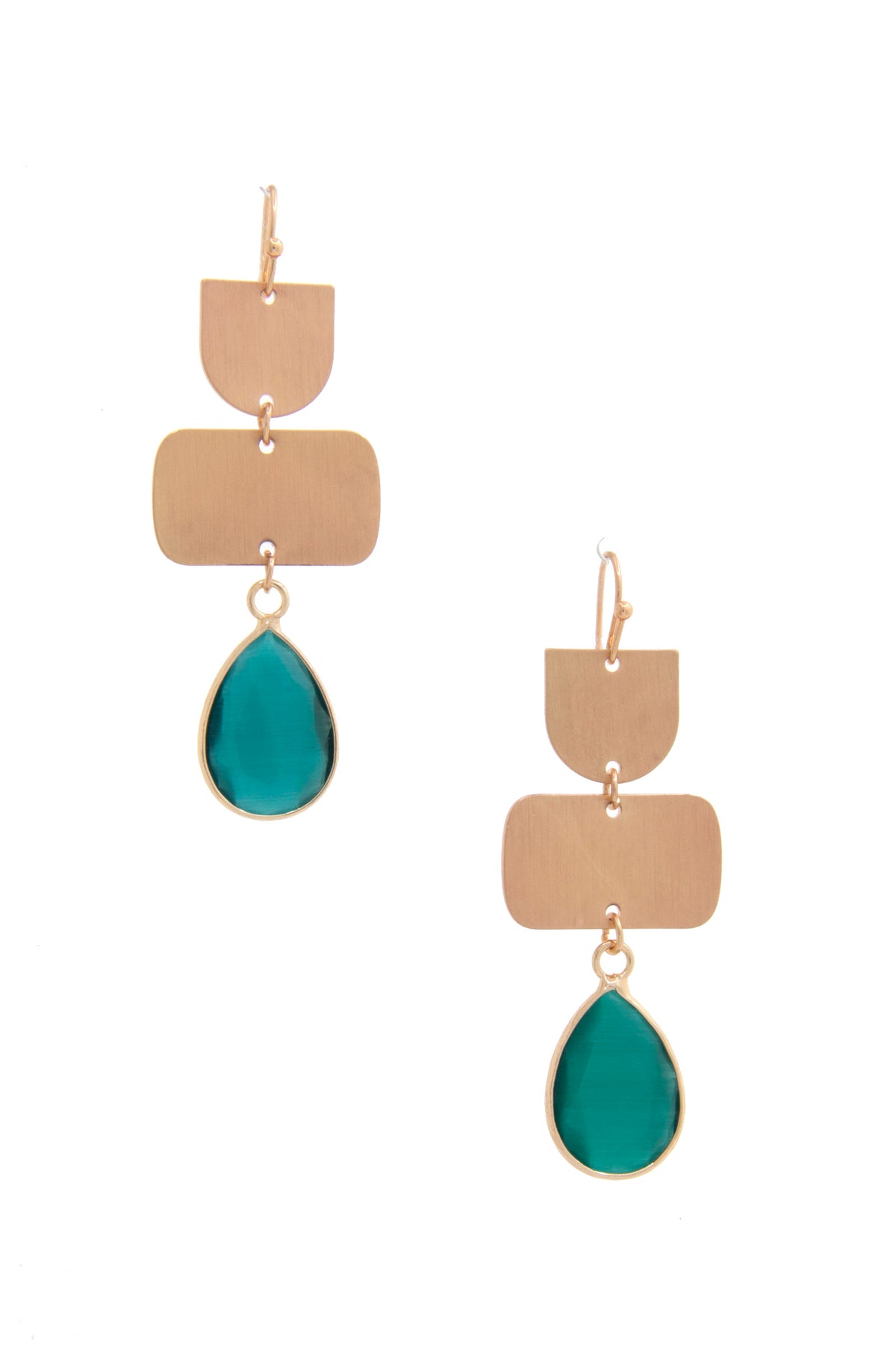 Teardrop Gem Multi Shape Dangle Earring – alternate view
