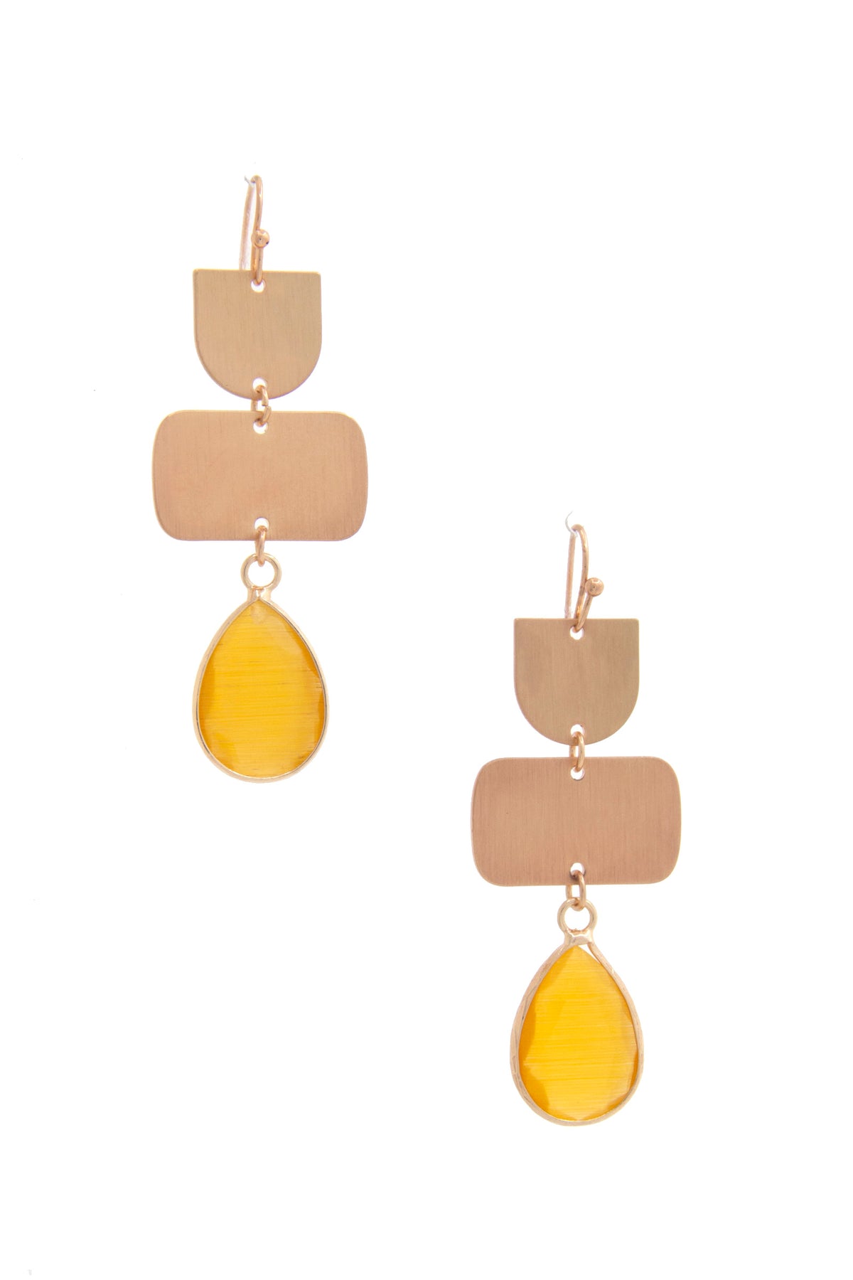 Teardrop Gem Multi Shape Dangle Earring – alternate view