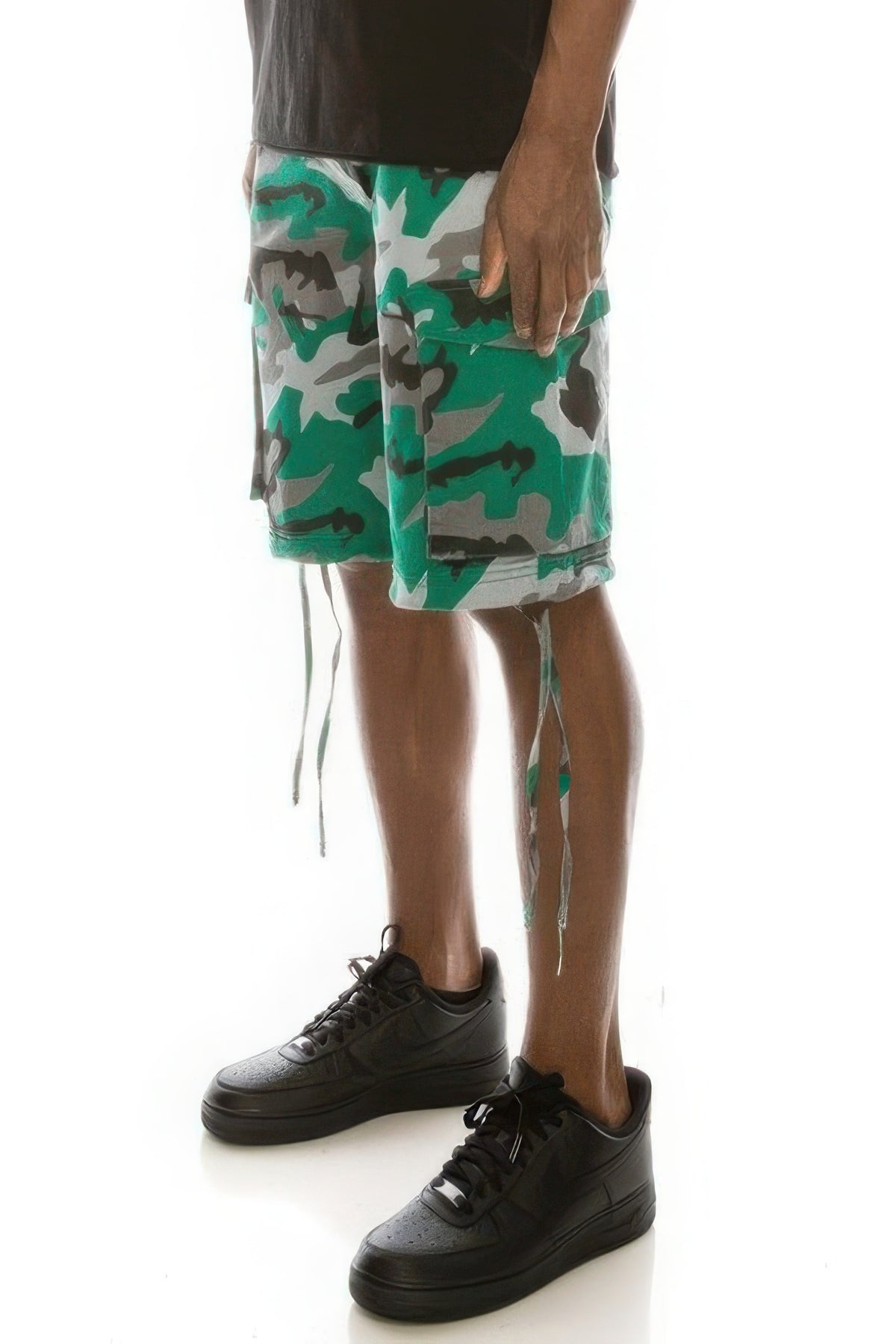 Men's Camo Belted Cargo Shorts – alternate view