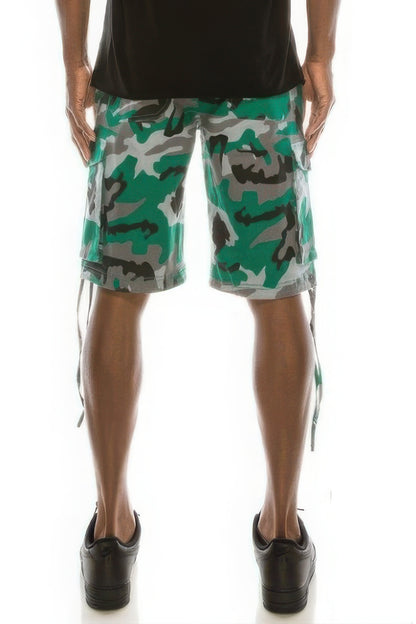 Men's Camo Belted Cargo Shorts – alternate view
