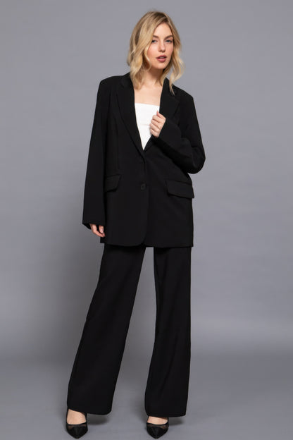 Long Sleeve Front Button Closure Blazer – alternate view