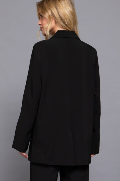 Long Sleeve Front Button Closure Blazer – alternate view