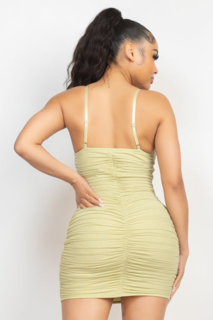 Stone Cami Shirred Bodycon Dress – alternate view