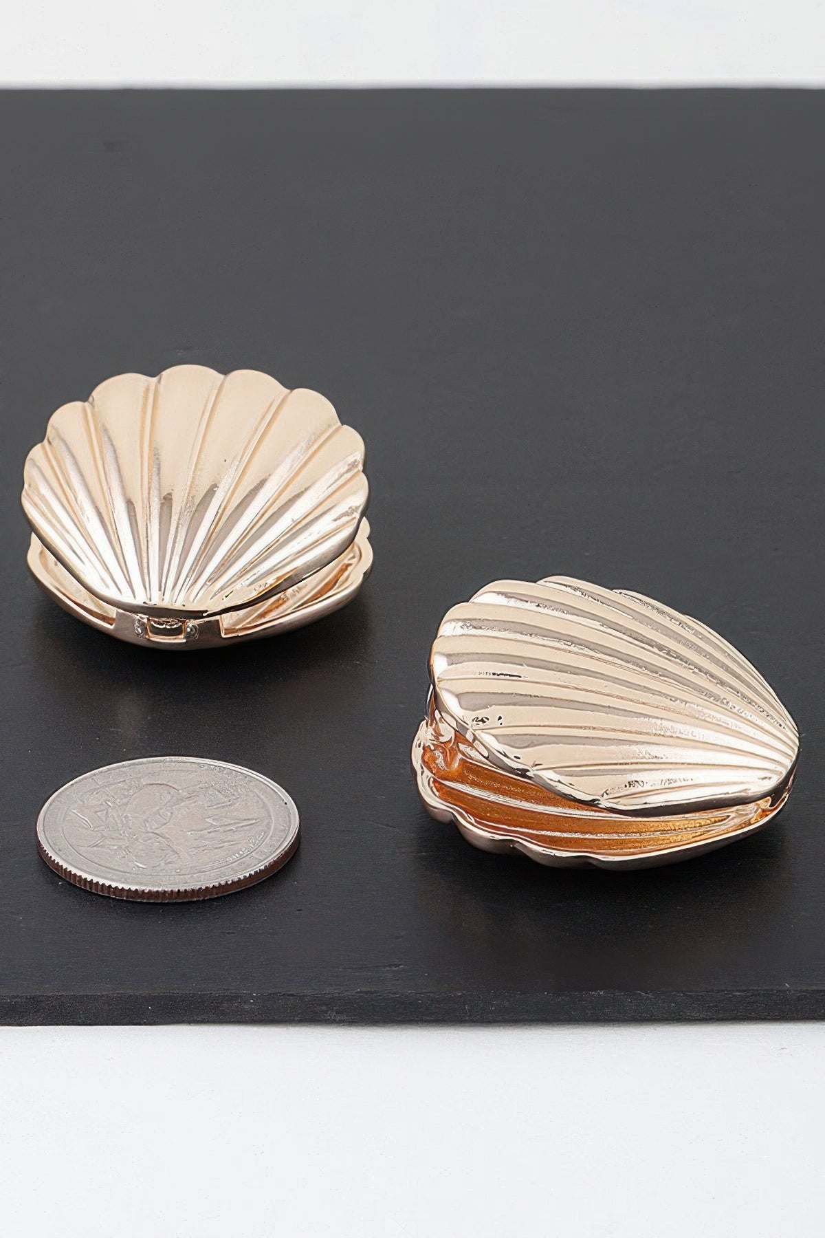 Modern Clam Shell Earrings – alternate view