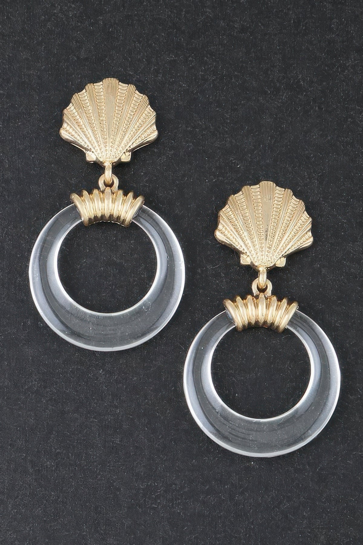 Queen Of The Sea Earrings – Gold Clear