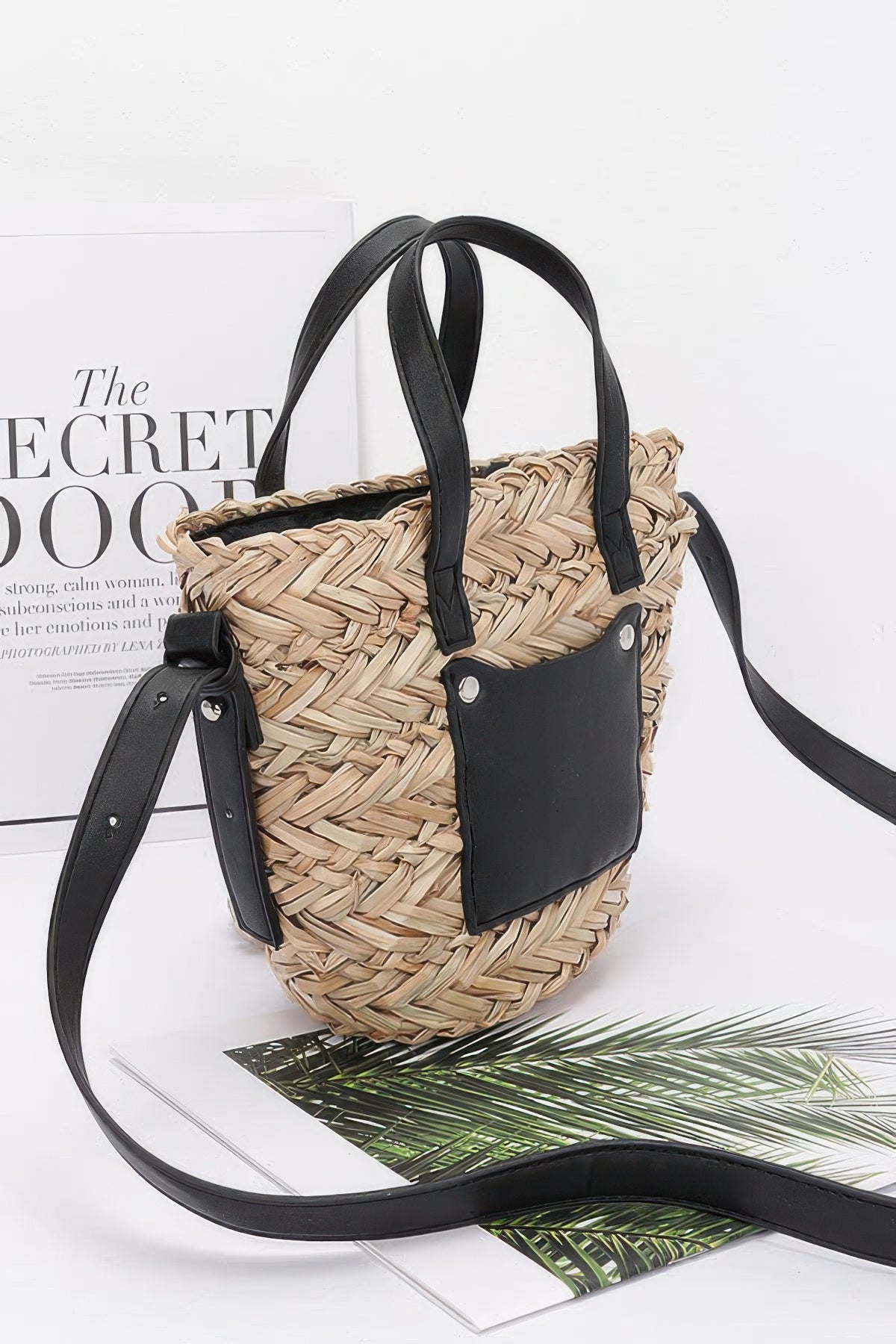 Faux Straw Small Tote Bag – alternate view