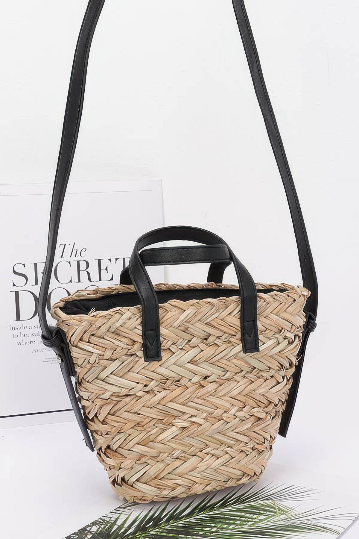 Faux Straw Small Tote Bag – alternate view