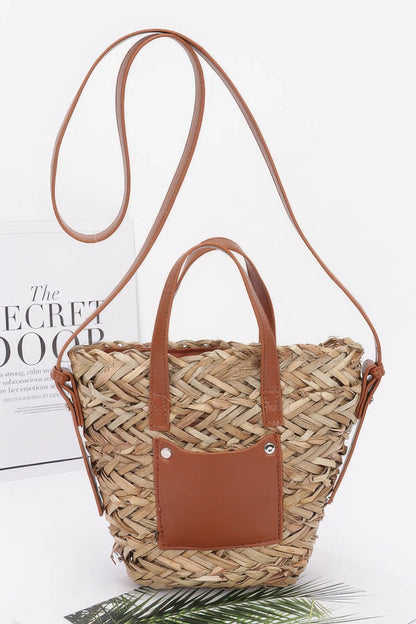 Faux Straw Small Tote Bag – alternate view