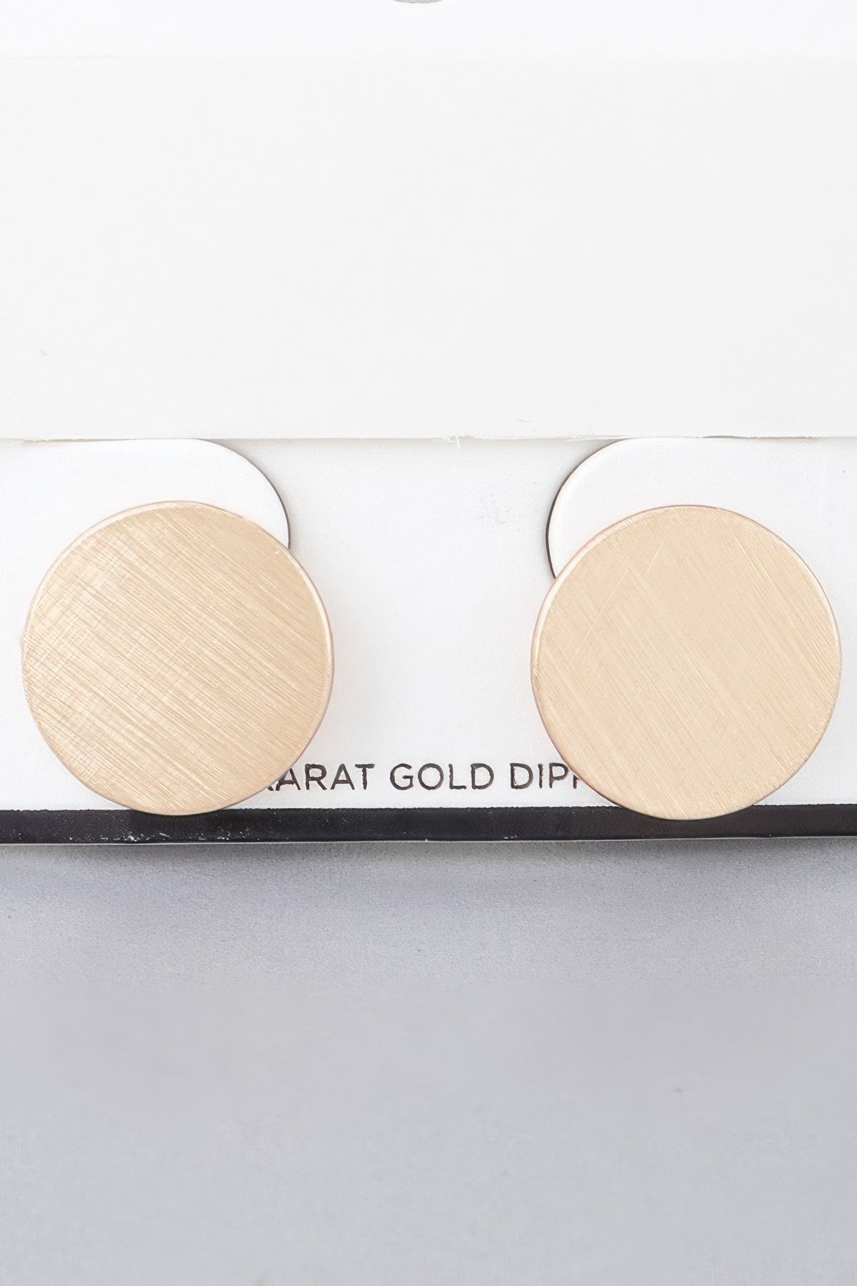 Matte Abstract Disc Earrings – Gold