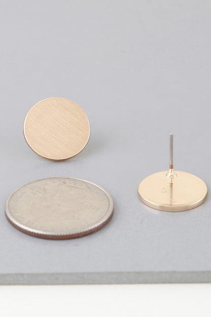 Matte Abstract Disc Earrings – Gold – alternate view