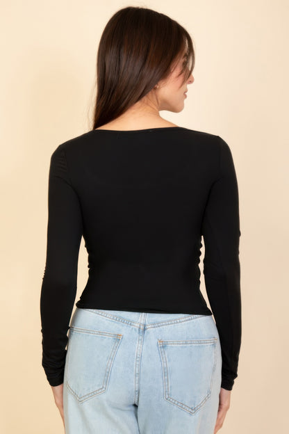 Square Neck Long Sleeve Top – alternate view