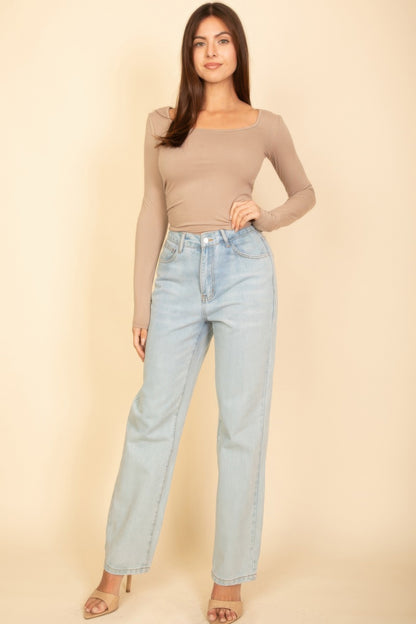 Square Neck Long Sleeve Top – alternate view