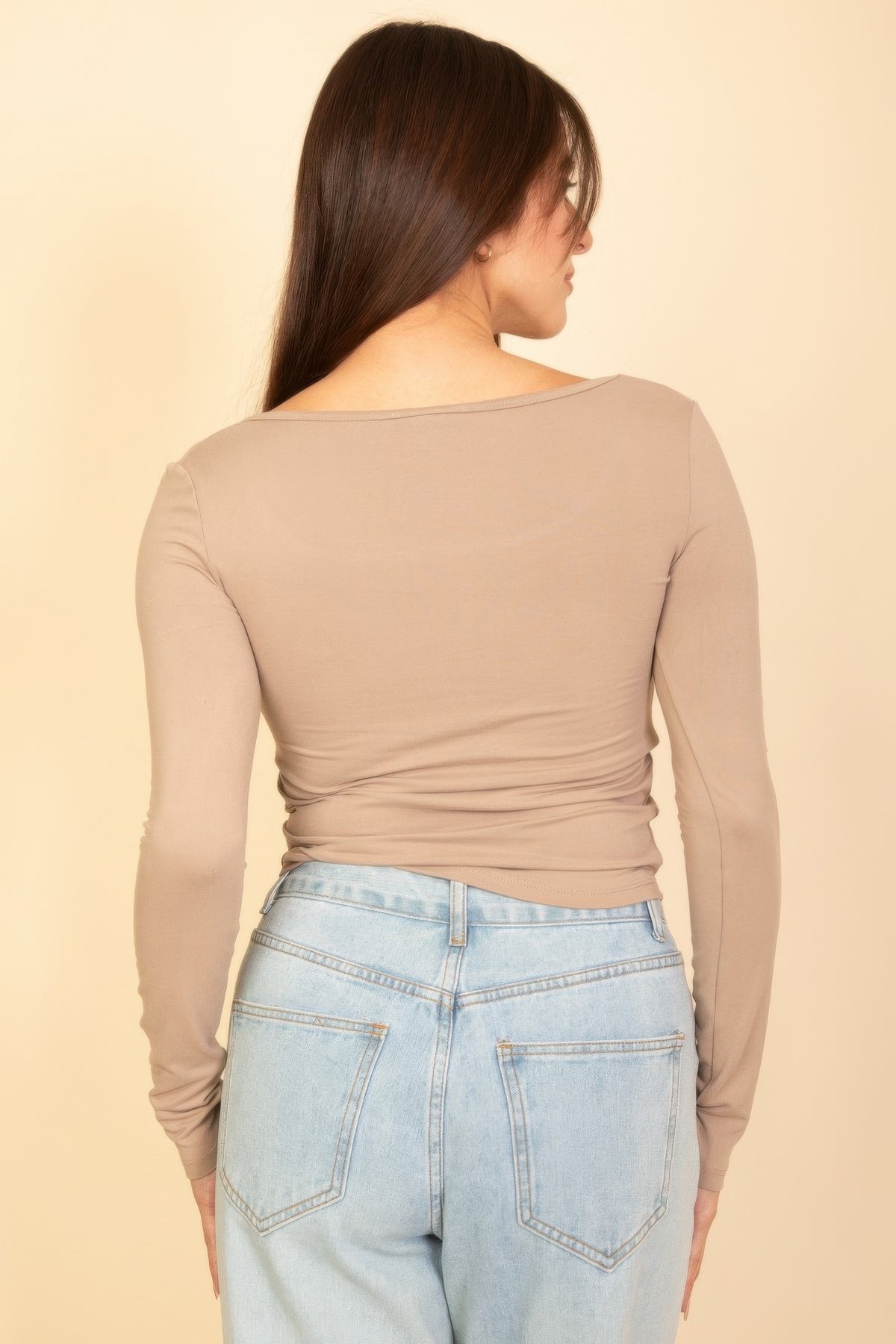 Square Neck Long Sleeve Top – alternate view