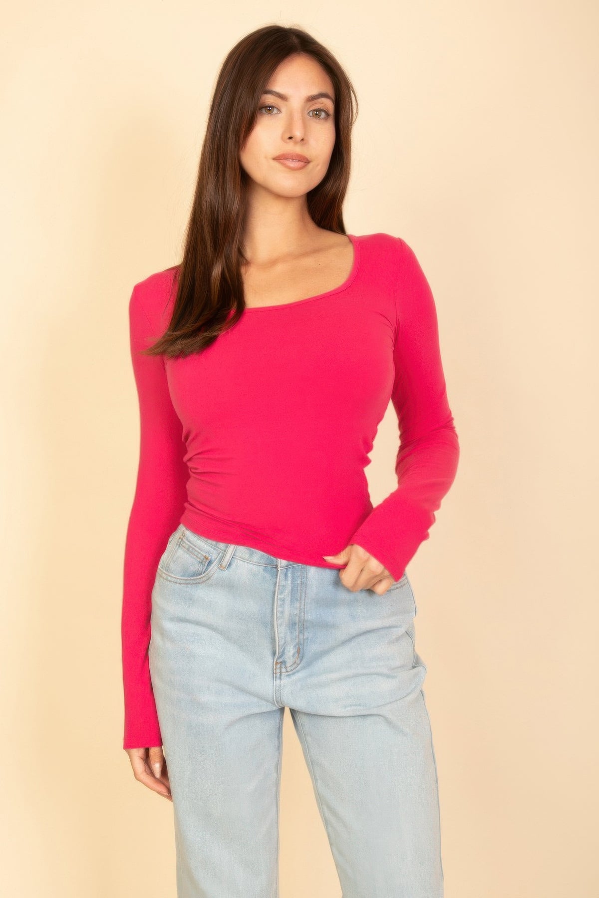 Square Neck Long Sleeve Top – alternate view