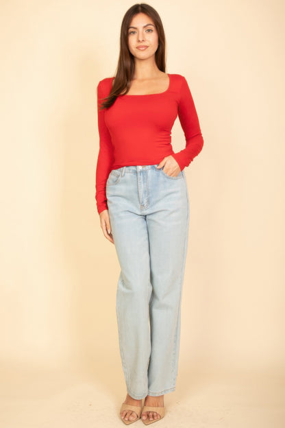 Square Neck Long Sleeve Top – alternate view